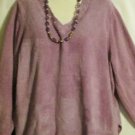 Women's Plus Size Long Sleeve Lavrnder Vee Neck Sweater, Sz 18/20, $13.99, Cute