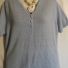 Women's Short Sleeve Blue Knit  Sweater, White Stag, Sz XL, $12.99, Nice