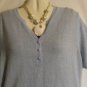 Women's Short Sleeve Blue Knit Sweater, White Stag, Sz XL, $12.99, Nice