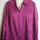 Women's Plus Size Long Sleeve Fuchsia Blouse Top, George, Sz 18W/20W, $12.99