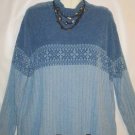 Women's Plus Size Blue Mock Turtleneck Sweater, Sz 2X, Sonoma, $12.99, Cute