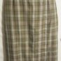 Women's Long Brown Plaid Mock Wrap Skirt, Crazy Horse, Sz 14 $14.99, Cute