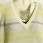 Women's Long Sleeve White Vee Neck Sweater, Hunters Glen, Sz L, $12.99