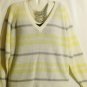 Women's Long Sleeve White Vee Neck Sweater, Hunters Glen, Sz L, $12.99