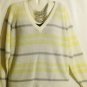 Women's Long Sleeve White Vee Neck Sweater, Hunters Glen, Sz L, $12.99