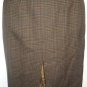 Women's Long Brown Plaid Skirt, Sz.14,  NY Sake  $13.99, Winter Warm