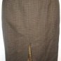 Women's Long Brown Plaid Skirt, Sz.14,  NY Sake  $13.99, Winter Warm