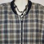 Women's Long Sleeve Blue White Plaid Jacket, Basic Editions, Sz L,  $15.99, Cute