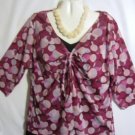 Women's Plus Size 3/4 Sleeve Print Top,Venezia, Sz 18/20, $12.99, Pretty