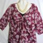 Women's Plus Size 3/4 Sleeve Print Top,Venezia, Sz 18/20, $12.99, Pretty