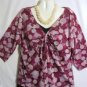 Women's Plus Size 3/4 Sleeve Print Top,Venezia, Sz 18/20, $12.99, Pretty