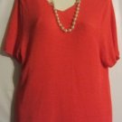 Women's Short Sleeve Knit Sweater Top, White Stag, Sz  18W/20,  $12.99, Nice