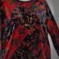 Women's Red Black Long Sleeve Velour Top, White Stag, Sz L, $12.99, Awesome
