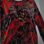 Women's Red Black Long Sleeve Velour Top, White Stag, Sz L, $12.99, Awesome