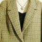 Women's Green Plaid Wool Jacket, Linda Allard Ellen Tracy, Sz 14,  $26.99,