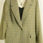 Women's Green Plaid Wool Jacket, Linda Allard Ellen Tracy, Sz 14,  $26.99,