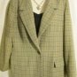 Women's Green Plaid Wool Jacket, Linda Allard Ellen Tracy, Sz 14,  $26.99,