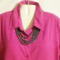 Women's Plus Size Fuchsia Faux Suede Jacket Top, Joanna, Sz XL, $12.99, Pretty