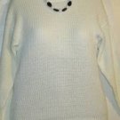 Women's Crew Neck White Knit Sweater, Sz L, Victoraia Dry Goods,  $10.99, Comfy!