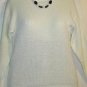 Women's Crew Neck White Knit Sweater, Sz L, Victoraia Dry Goods, $10.99, Comfy!