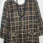 Women's Black Gold Plaid Wool Jacket, Erica Brooke Plus, Sz 18, $23.99, Nice
