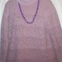 Women's Long Lavender Turtle Neck Knit Sweater, Norton McNaughton, Sz XL, $14.99