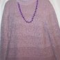 Women's Long Lavender Turtle Neck Knit Sweater, Norton McNaughton, Sz XL, $14.99