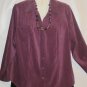 Women's Plus Size Mauve Faux Suede Jacket Top, Sz 18W/20W, $12.99