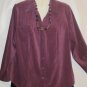 Women's Plus Size Mauve Faux Suede Jacket Top, Sz 18W/20W, $12.99