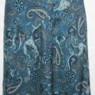 Women's Long Blue Paisly Print Skirt, Sz.12, Worthington, $14.99, Classy
