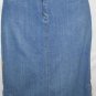 Women's Long Blue Denim Animal Print Skirt, Sz 16, Bill Blass, $17.99, Unique