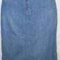 Women's Long Blue Denim Animal Print Skirt, Sz 16, Bill Blass, $17.99, Unique