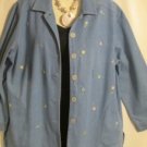 Women's 3/4 tSleeve Denim Shirt Jacket, Koret City Blues, Sz L, $13.99, Cute