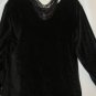 Women's Black Velour Sweater Jacket, 2pc Set, Nouveau Monde, Sz L/XL, $16.99