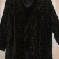 Women's Black Velour Sweater Jacket, 2pc Set, Nouveau Monde, Sz L/XL, $16.99