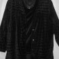 Women's Black Velour Sweater Jacket, 2pc Set, Nouveau Monde, Sz L/XL, $16.99