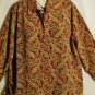 Women's Green Pink Paisley Print Blouse Top, Sz.16, ClaudiaRichard, $13.99