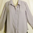 Women's Sheer Metallic Shadow Print  Blouse Top,  Sz L, Jordan, $12.99, Fabulous