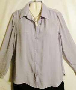 Women's Sheer Metallic Shadow Print  Blouse Top,  Sz L, Jordan, $12.99, Fabulous