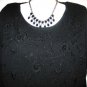 Women's Long Black Beaded Sweater, Cascade Blues, Sz L, $19.99, Winter Ready