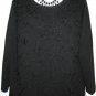 Women's Long Black Beaded Sweater, Cascade Blues, Sz L, $19.99, Winter Ready