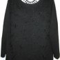 Women's Long Black Beaded Sweater, Cascade Blues, Sz L, $19.99, Winter Ready