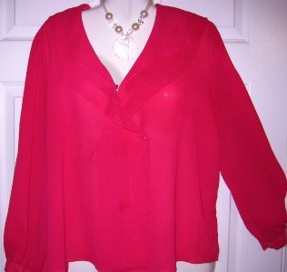 Womans Plus Size Blouse Long Sleeves, Chaus Woman, Sz 22,  $13.99 Must See