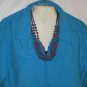 Women's Plus Size Aqua Faux Suede Jacket Top, Joanna Plus, Sz 1X, $12.99