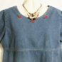 Women's Long Short Sleeve Denim Dress, Sz L, Nick & Sarah, $16.99, Awesome