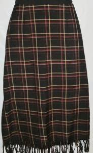 Women's Plus Size Long Black Plaid Skirt w/Fringe, Sz.20W, Cato Woman,  $14.99