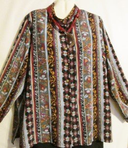 Women's Plus Size Long Sleeve Print Top, Sz XL, BonWorth, $13.99, Awesome