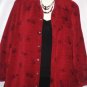 Women's Red Black Print Jacket Top, Chico's, Sz 2(M), $16.99,  Cute