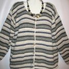Women's Long Sleeve  Print Cardigan Sweater, Reba Rose , Sz 1X,  $14.99, Stylish