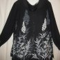 Women's Black Floral Blouse Jacket, Josephine Chaus, Sz 12, $16.99, Fabulous